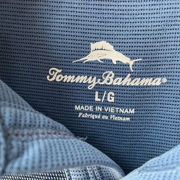 Tommy Bahama Blue Polo Shirt L - Picture 6 of 7